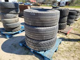 (3) 385/65R22.5 Tires