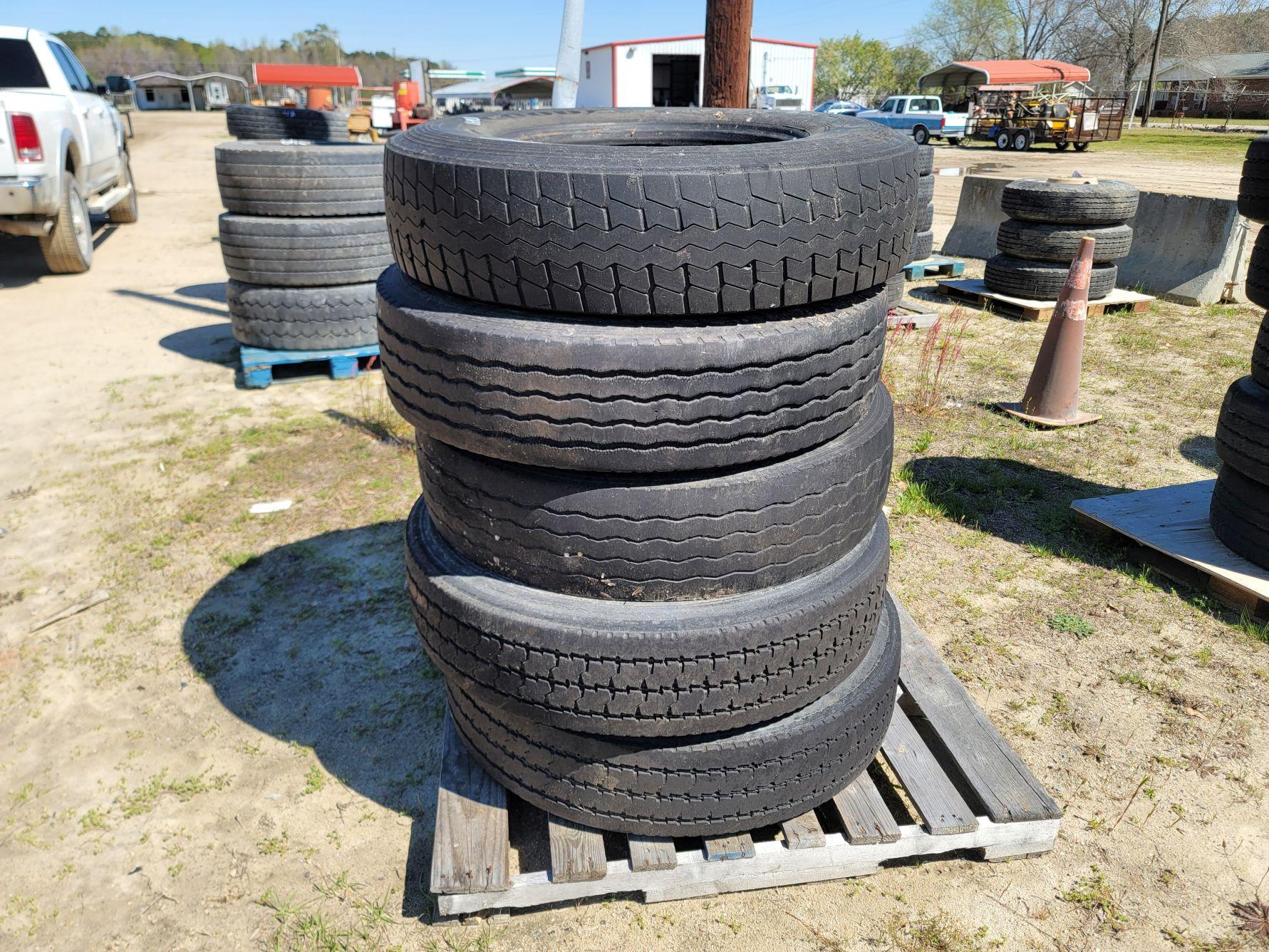 (5) Goodyear 11R22.5 Tires