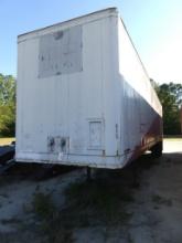 1979 T/A dry box trailer, 45ft long- 8ft wide, S/N: 7H9225-97