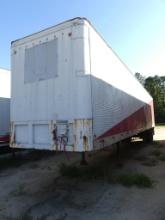 1983 FRUEHAUF T/A dry box trailer, 50ft long-8ft wide, S/N: 2V05022DA006605