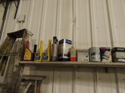 Oil Filters, Misc Oil, Air Filters, all contents on shelf