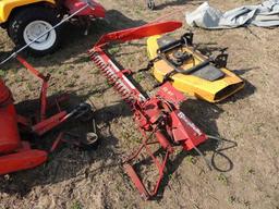 Allis Chalmers B110 Riding Lawn Tractor with Tiller, sickle mower, and snow