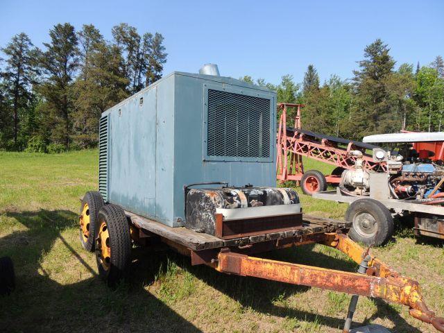 60 KW generator, GM detroit diesel engine, model 1-499, on transport