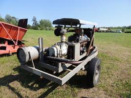 Cement blower with gas engine, ford 8 cylinder motor