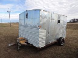 8x12 fish house, 5 hole, bunks, new propane heater, lights, single axle, sp