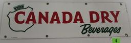 Antique Canada Dry Soda Ss Porcelain Sign 7 X 24"