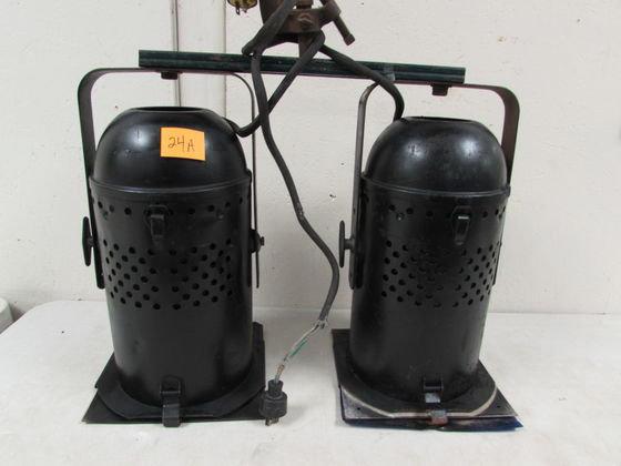 Pair Vintage Industrial Stage/ Theatre Lights