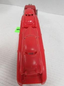 Vintage 1950's Hubley #492 Kiddie Toy Car Hauler Transport 14"