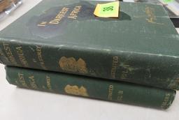 1891 Stanley and Livingston in Darkest Africa Hardcover Vol. 1 & 2