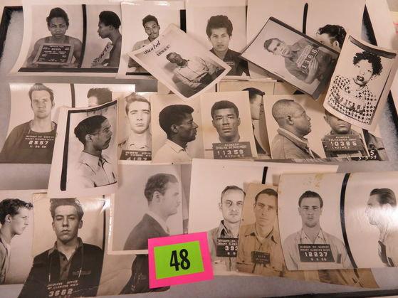 Grouping of (20 +) Vintage Police Mugshots