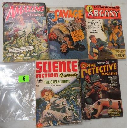 Group of (5) Vintage Pulps - Mostly 1930s-1940s