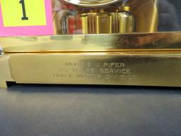 Vintage LeCoultre Atmos Perpetual Motion Clock / Buick 25yr Service Award