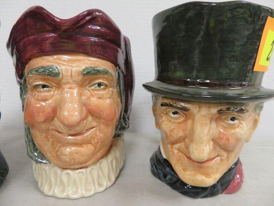 Collection of (4) Large Size Royal Doulton Toby Mugs, 6" - 7"