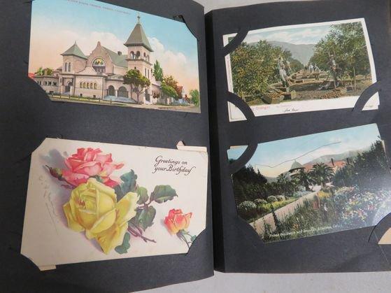 Antique Early 1900s Estate Found Postcard Album