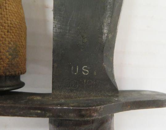 WWI Era Model 1918 US Military Bolo Knife and Sheath