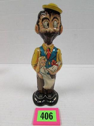 Antique 1930's Marx Tin Wind-up B.O. Plenty