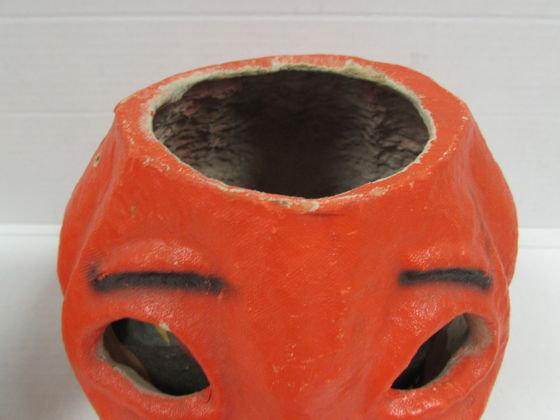 Large Sized Antique Paper Mache Halloween Jack O Lantern