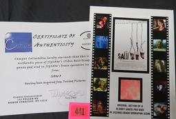 Original "Saw III" Jigsaw's Bloody Gauze Pad from Brain Operation Scene w/ COA