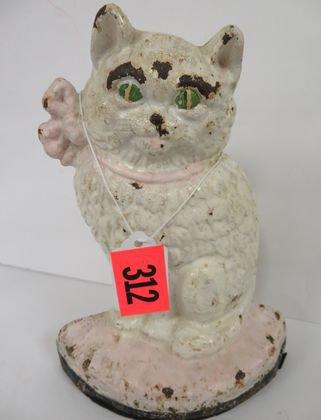 Antique Hubley Cast Iron Cat Doorstop