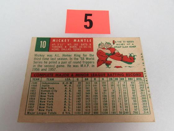 1959 Topps #10 Mickey Mantle