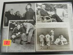 Lot (4) 1940's-50's Baseball Press / Wire Photos W/ Hofers. Dimaggio ++