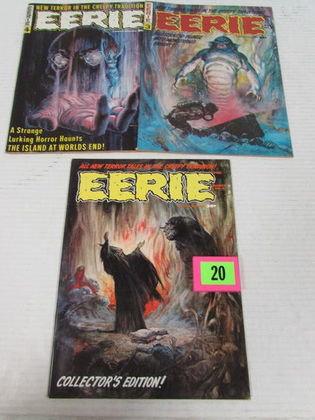 Eerie Magazine #2, 3, 4 Frazetta/ Morrow Covers (1st 3 Issues!)