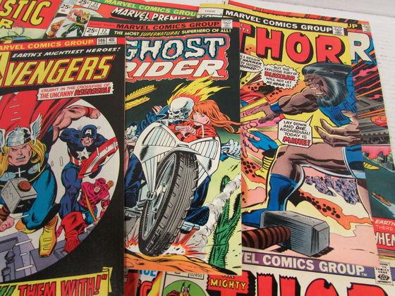 Huge Lot (70) Asst. Marvel Bronze Age Comics Spider-man, Avengers, Fantastic Four+