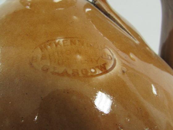 Outstanding Ca. 1880's Wright & Grieg Scotch Whiskey Merchants 4 Gal. Stoneware Jug