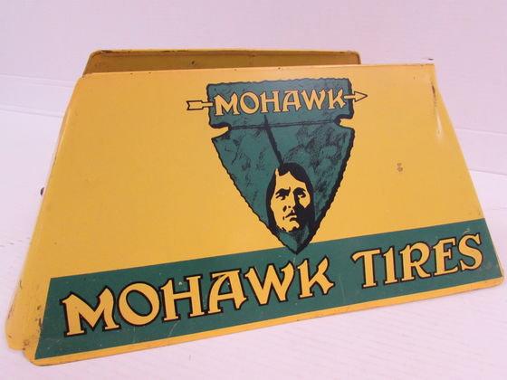 Vintage Mohawk Tires Dbl. Sided Metal Tire Rack Display Stand