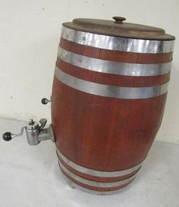 Antique Oak Root Beer Barrel Syrup Dispenser