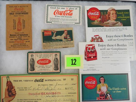 Lot of Early 1930s-40s Coca-Cola Advertising Ephemera