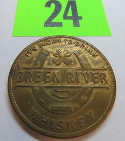 Green River Whiskey Advertising Token