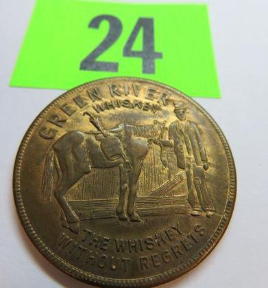 Green River Whiskey Advertising Token