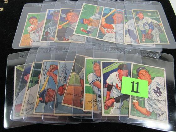 1952 Bowman Baseball Lot Of (15) Cards