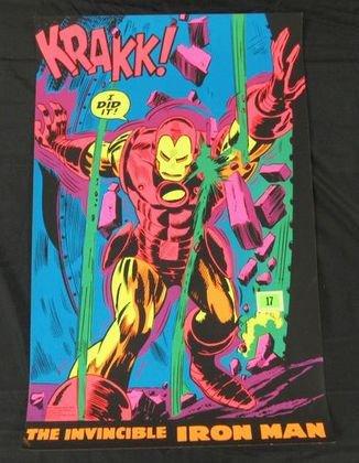 Iron Man 1972 3rd Eye Black Light Poster