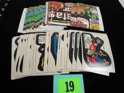 Marvel 1975 Topps Stickers Comic Book Heroes Lot.