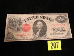 1917 Us $1 Large Sized Red Seal Note