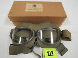 Rare Original Wwii Nazi German Luftwaffe Pilot Goggles