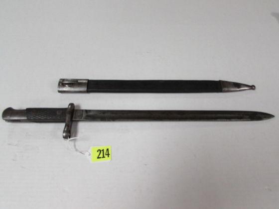 Excellent Model 1916 Artillery Spanish Mauser Bayonet W/ Scabbard