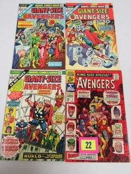 Avengers Annual #1, + Giant Size 1, 3, 4