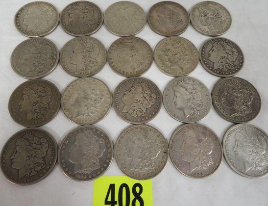 Full Roll (pre-1904) Mixed Date Morgan Silver Dollars