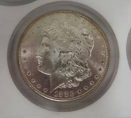 Morgan Silver Dollar Mint Mark Set Ngc Ms 64 Inc. 1883-cc