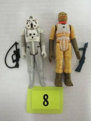 (2) Vintage Star Wars Esb Complete Figures At-at Driver, Bossk