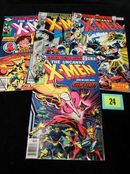 X-men #118, 119, 122, 123 Bronze Age Lot