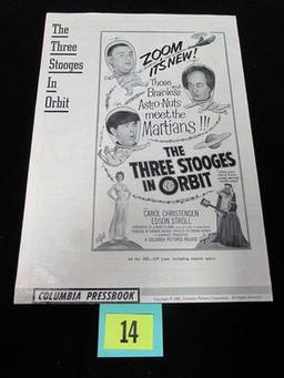 1962 Three Stooges In Orbit Press Book