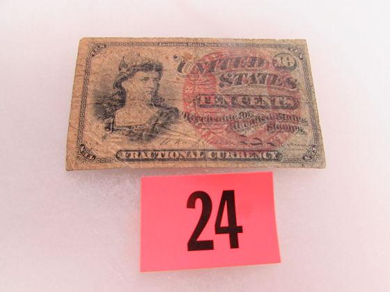 1863 U.S. Ten Cent Fractional Note