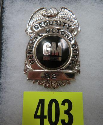 Vintage General Motors Security Office Chest Badge