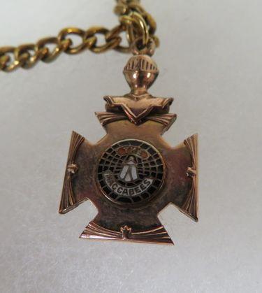 Antique 1900s Knights of The Maccabees Pocket Watch Fob