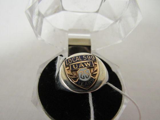 Vintage Uaw Local 599 (flint, Mi) 25 Year Sterling Ring