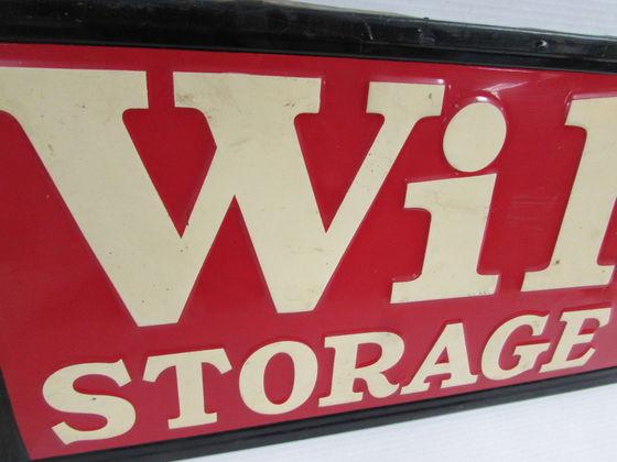 Antique Willard Batteried Embossed Metal Sign 16 X 48"